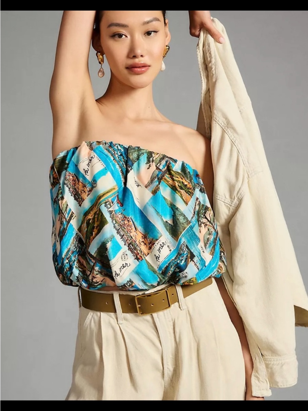 Anthropologie Maeve Strapless Silky Bub.